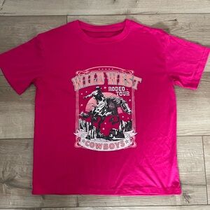 Wild West Graphic T-Shirt - Pink